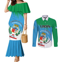 Personalized Costa Rica Limón Province Couples Matching Mermaid Dress and Long Sleeve Button Shirt Donde Quiera Que Voy Limonense Soy - Wonder Print Shop