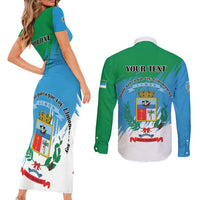 Personalized Costa Rica Limón Province Couples Matching Short Sleeve Bodycon Dress and Long Sleeve Button Shirt Donde Quiera Que Voy Limonense Soy - Wonder Print Shop