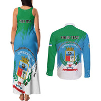 Personalized Costa Rica Limón Province Couples Matching Tank Maxi Dress and Long Sleeve Button Shirt Donde Quiera Que Voy Limonense Soy - Wonder Print Shop
