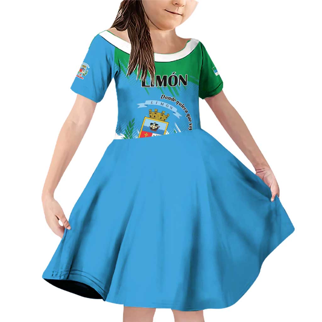 Personalized Costa Rica Limón Province Family Matching Off Shoulder Short Dress and Hawaiian Shirt Donde Quiera Que Voy Limonense Soy - Wonder Print Shop