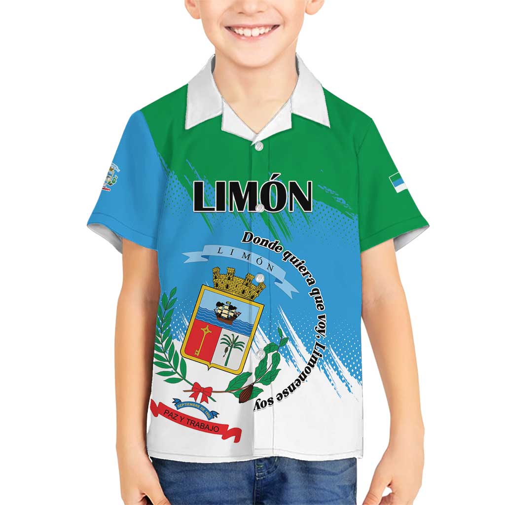 Personalized Costa Rica Limón Province Family Matching Off Shoulder Short Dress and Hawaiian Shirt Donde Quiera Que Voy Limonense Soy - Wonder Print Shop