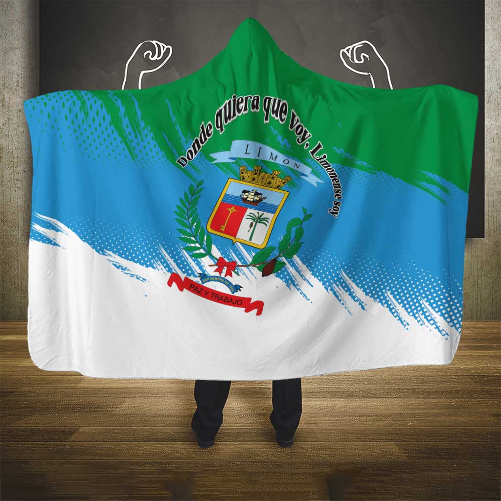 Costa Rica Limón Province Hooded Blanket Donde Quiera Que Voy Limonense Soy - Wonder Print Shop