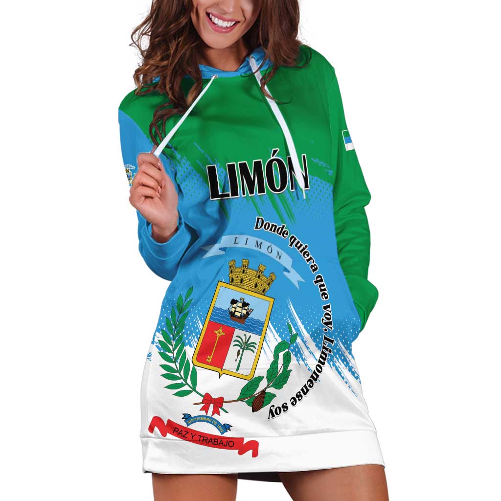Personalized Costa Rica Limón Province Hoodie Dress Donde Quiera Que Voy Limonense Soy - Wonder Print Shop