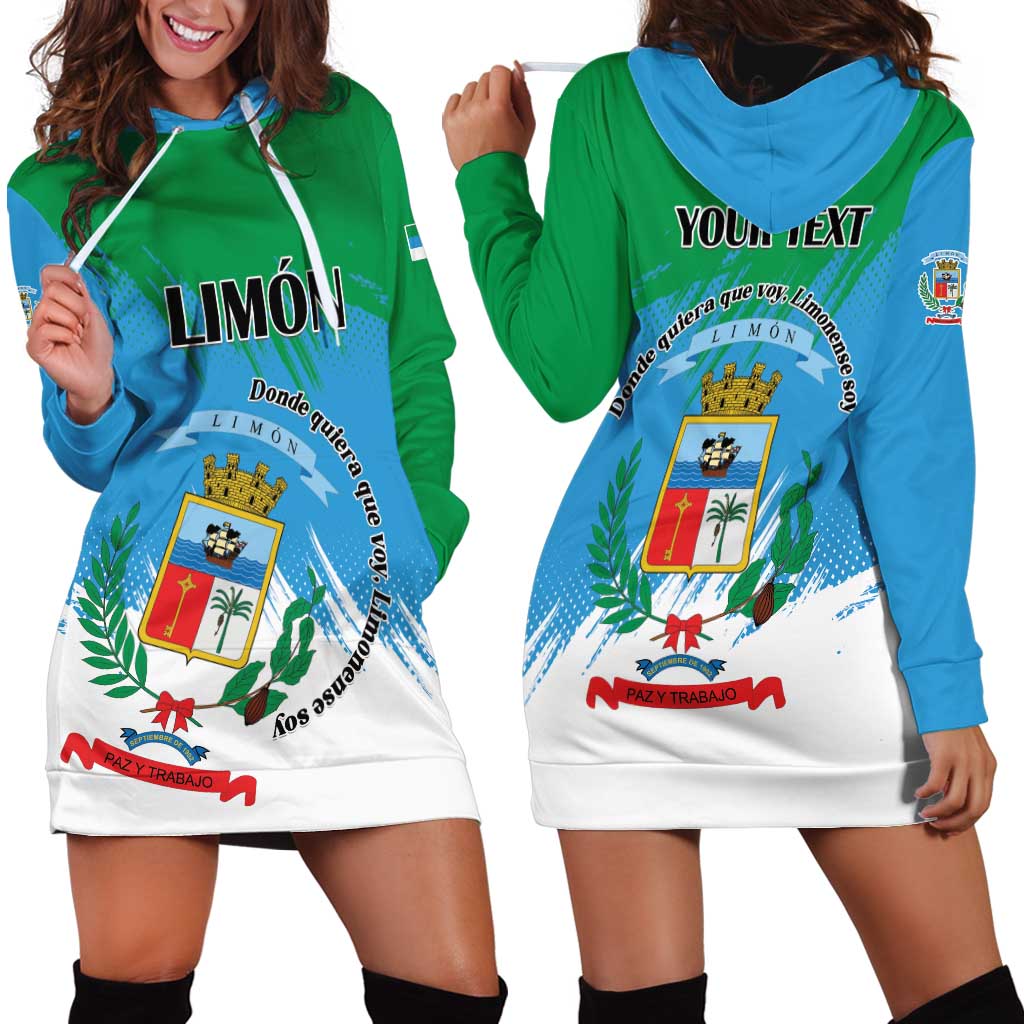 Personalized Costa Rica Limón Province Hoodie Dress Donde Quiera Que Voy Limonense Soy - Wonder Print Shop