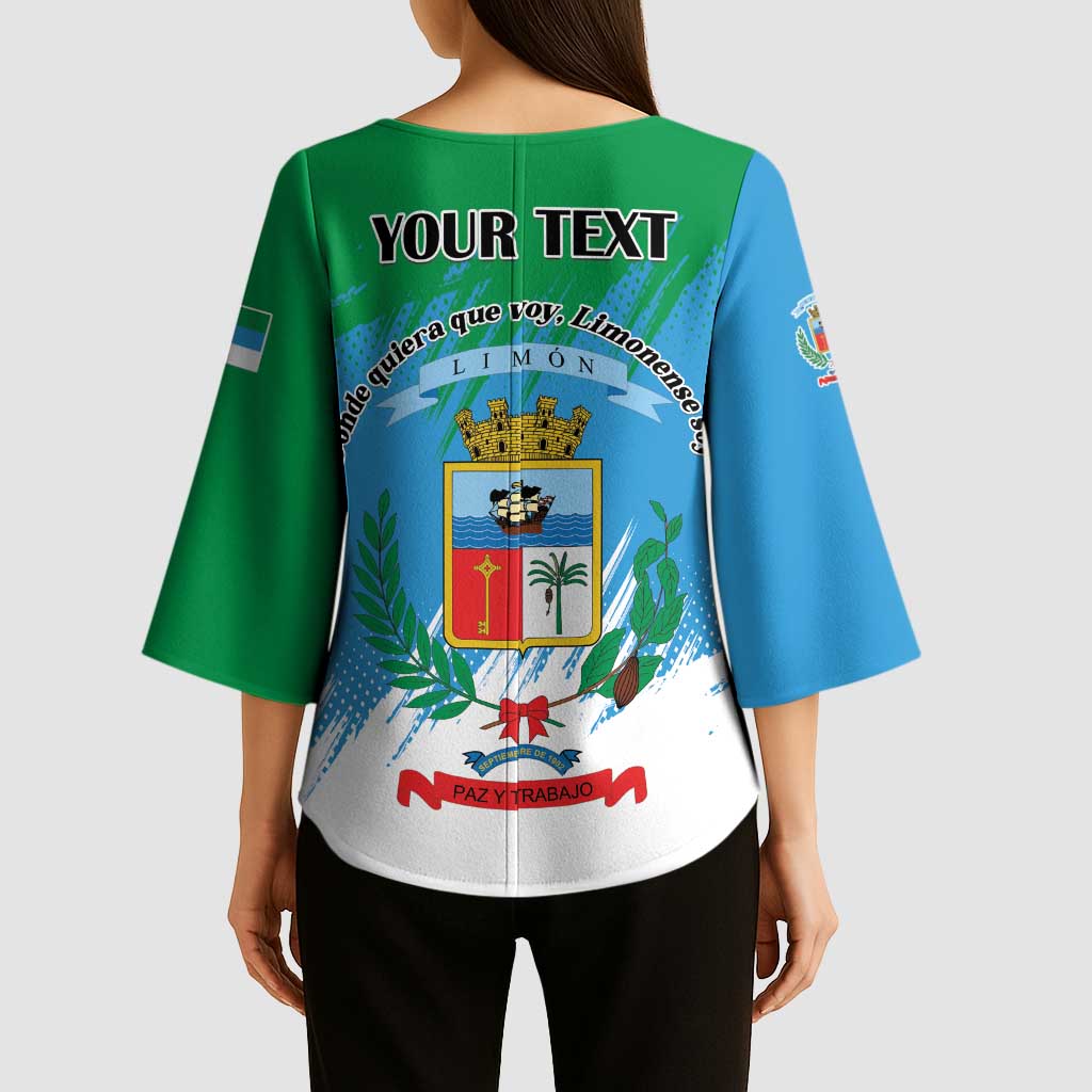 Personalized Costa Rica Limón Province Kimono Sleeve Blouse Donde Quiera Que Voy Limonense Soy - Wonder Print Shop