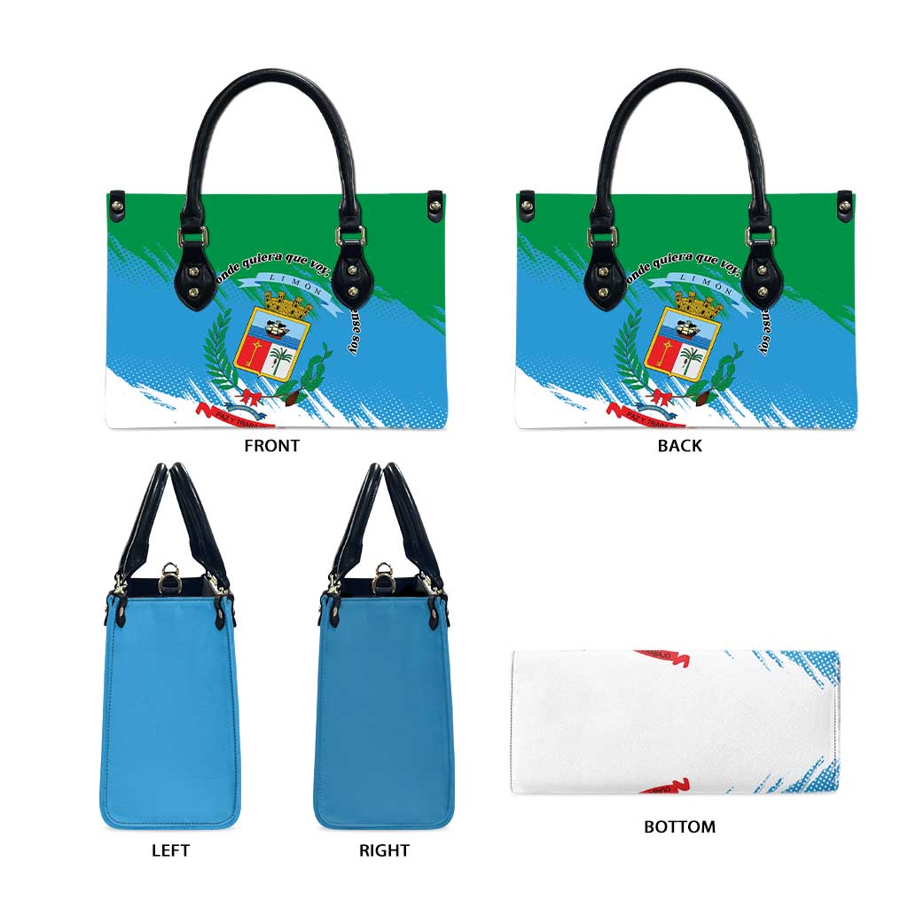 Costa Rica Limón Province Leather Bag Donde Quiera Que Voy Limonense Soy - Wonder Print Shop