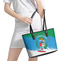 Costa Rica Limón Province Leather Tote Bag Donde Quiera Que Voy Limonense Soy - Wonder Print Shop