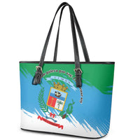 Costa Rica Limón Province Leather Tote Bag Donde Quiera Que Voy Limonense Soy - Wonder Print Shop