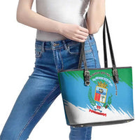 Costa Rica Limón Province Leather Tote Bag Donde Quiera Que Voy Limonense Soy - Wonder Print Shop