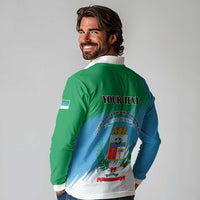 Personalized Costa Rica Limón Province Long Sleeve Polo Shirt Donde Quiera Que Voy Limonense Soy - Wonder Print Shop