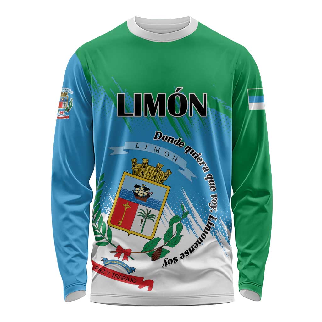 Personalized Costa Rica Limón Province Long Sleeve Shirt Donde Quiera Que Voy Limonense Soy - Wonder Print Shop
