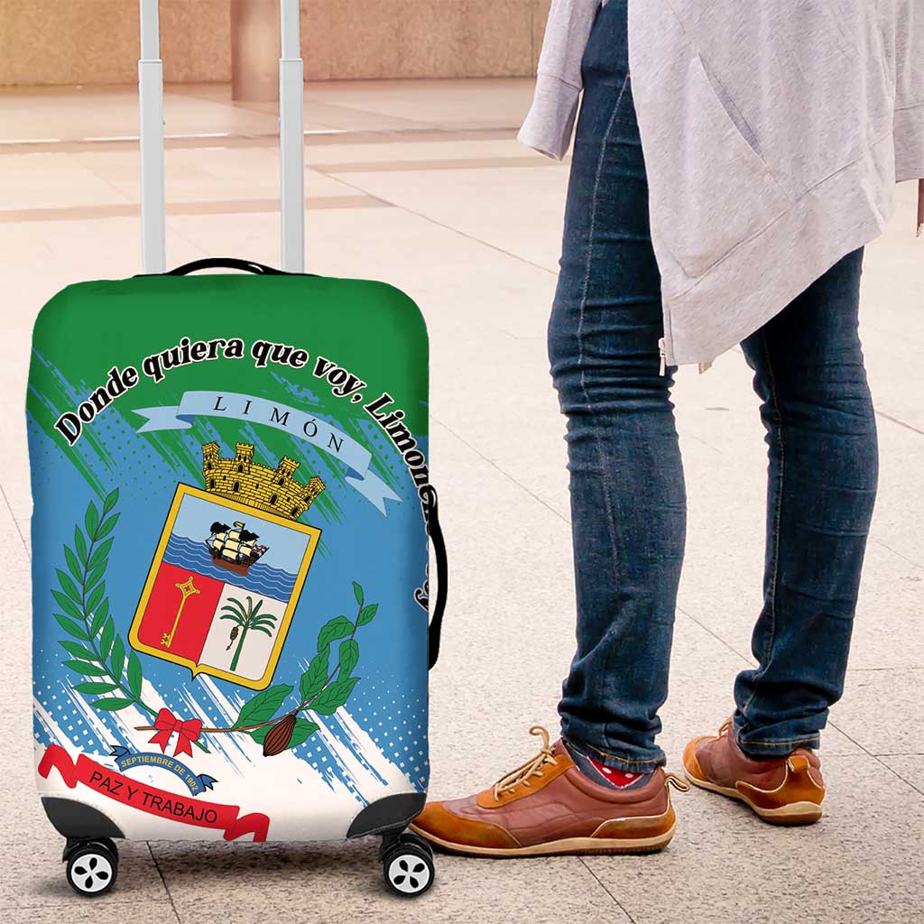 Costa Rica Limón Province Luggage Cover Donde Quiera Que Voy Limonense Soy - Wonder Print Shop