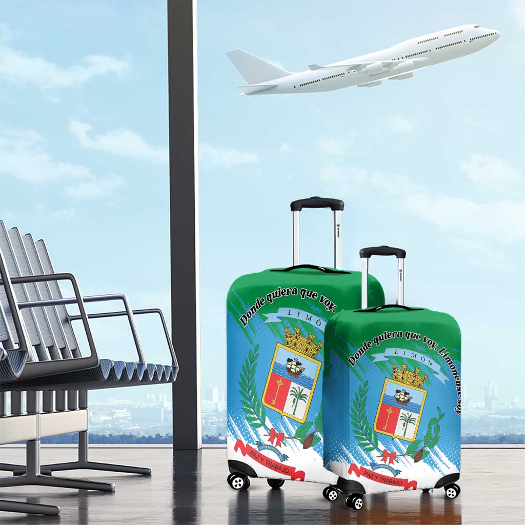 Costa Rica Limón Province Luggage Cover Donde Quiera Que Voy Limonense Soy - Wonder Print Shop