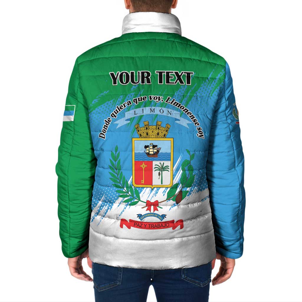 Personalized Costa Rica Limón Province Padded Jacket Donde Quiera Que Voy Limonense Soy - Wonder Print Shop