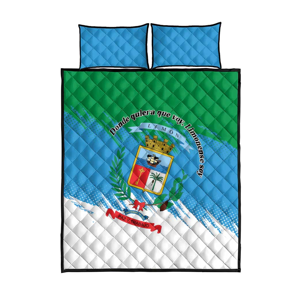 Costa Rica Limón Province Quilt Bed Set Donde Quiera Que Voy Limonense Soy - Wonder Print Shop