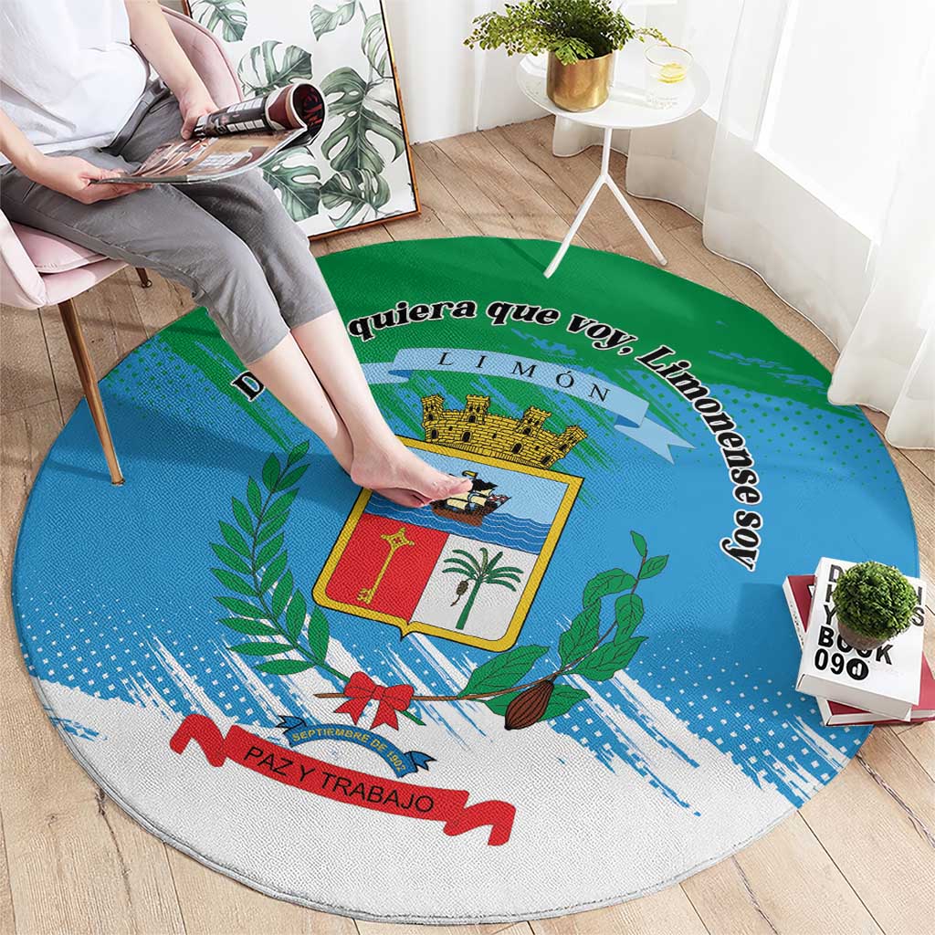 Costa Rica Limón Province Round Carpet Donde Quiera Que Voy Limonense Soy - Wonder Print Shop