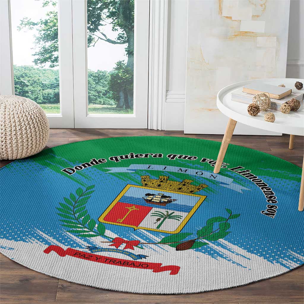 Costa Rica Limón Province Round Carpet Donde Quiera Que Voy Limonense Soy - Wonder Print Shop