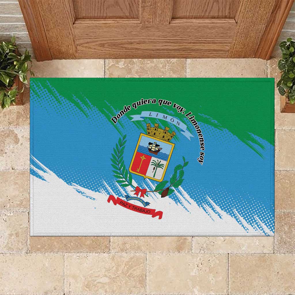 Costa Rica Limón Province Rubber Doormat Donde Quiera Que Voy Limonense Soy - Wonder Print Shop