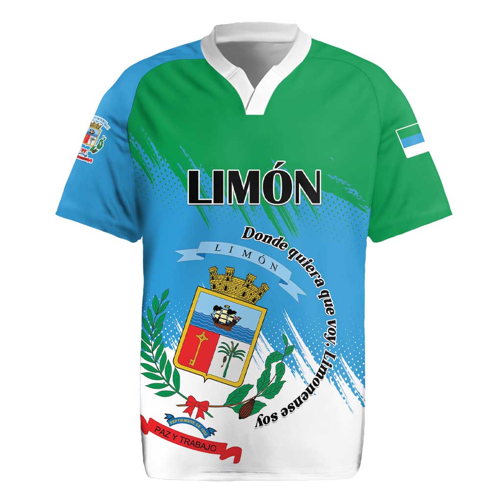 Personalized Costa Rica Limón Province Rugby Jersey Donde Quiera Que Voy Limonense Soy - Wonder Print Shop