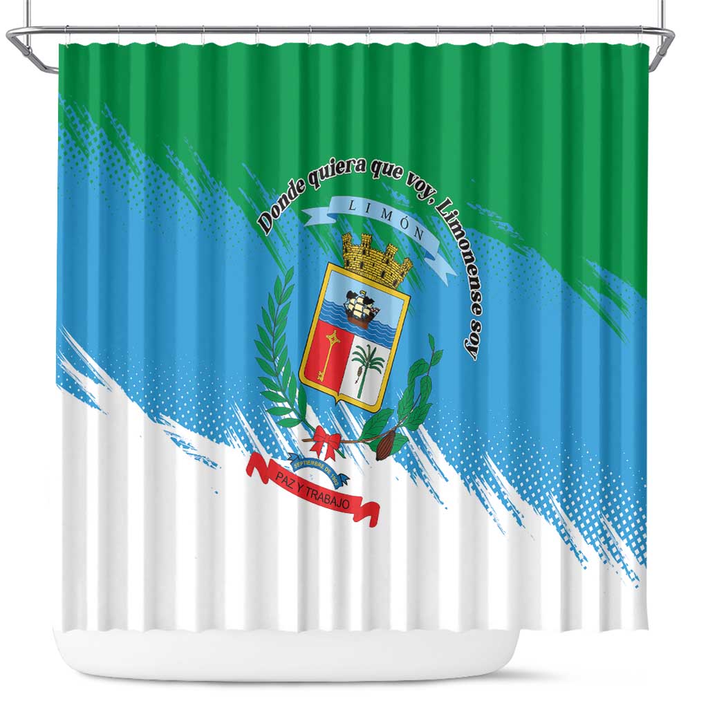 Costa Rica Limón Province Shower Curtain Donde Quiera Que Voy Limonense Soy - Wonder Print Shop