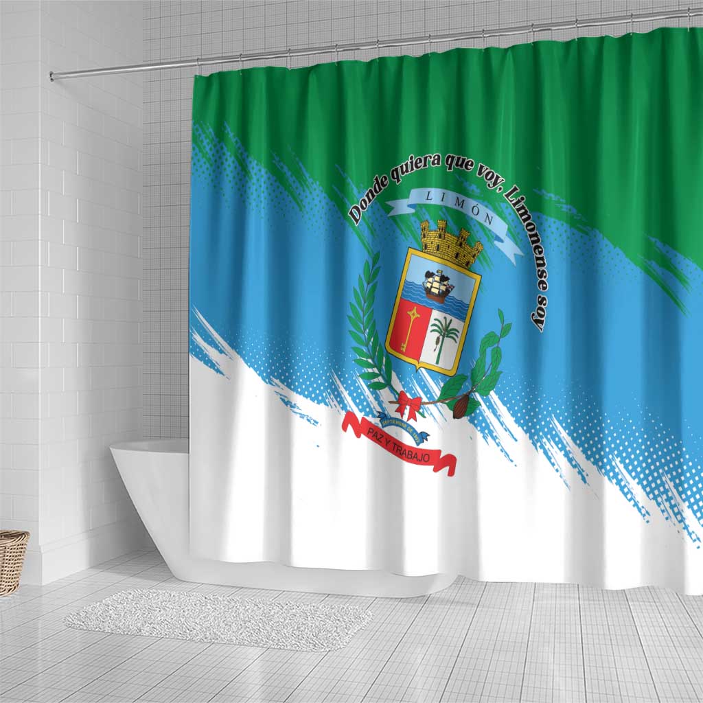 Costa Rica Limón Province Shower Curtain Donde Quiera Que Voy Limonense Soy - Wonder Print Shop