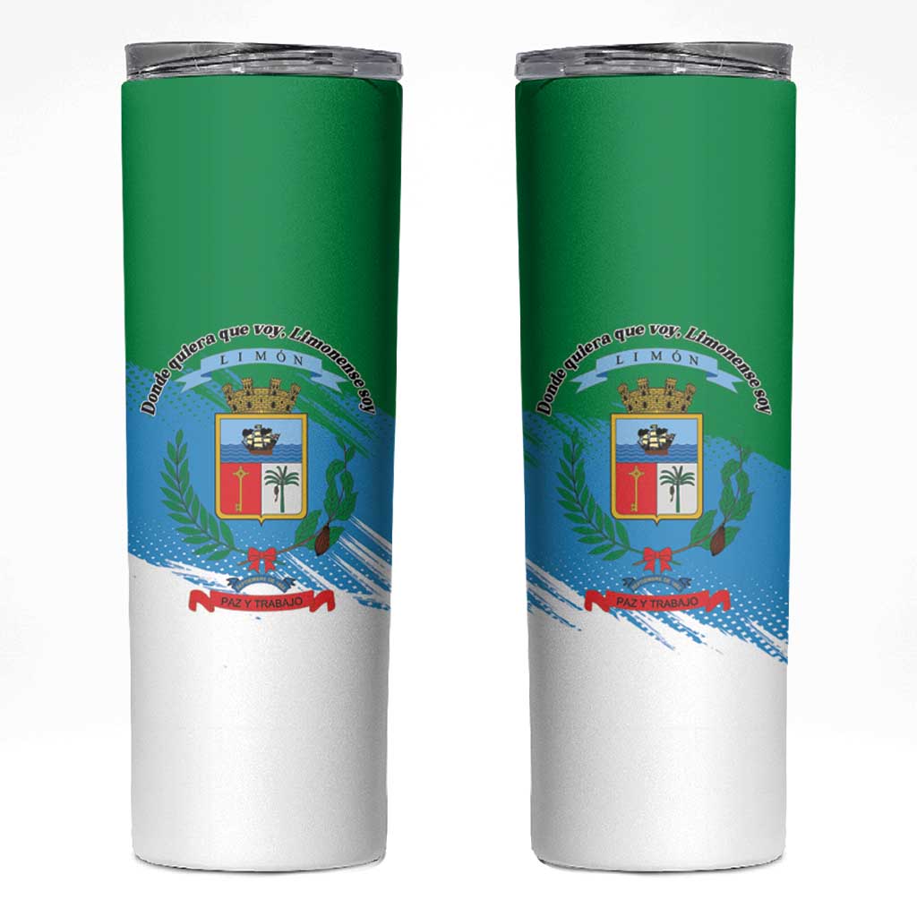 Costa Rica Limón Province Skinny Tumbler Donde Quiera Que Voy Limonense Soy - Wonder Print Shop