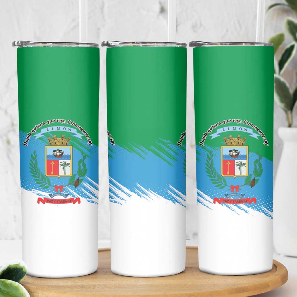 Costa Rica Limón Province Skinny Tumbler Donde Quiera Que Voy Limonense Soy - Wonder Print Shop