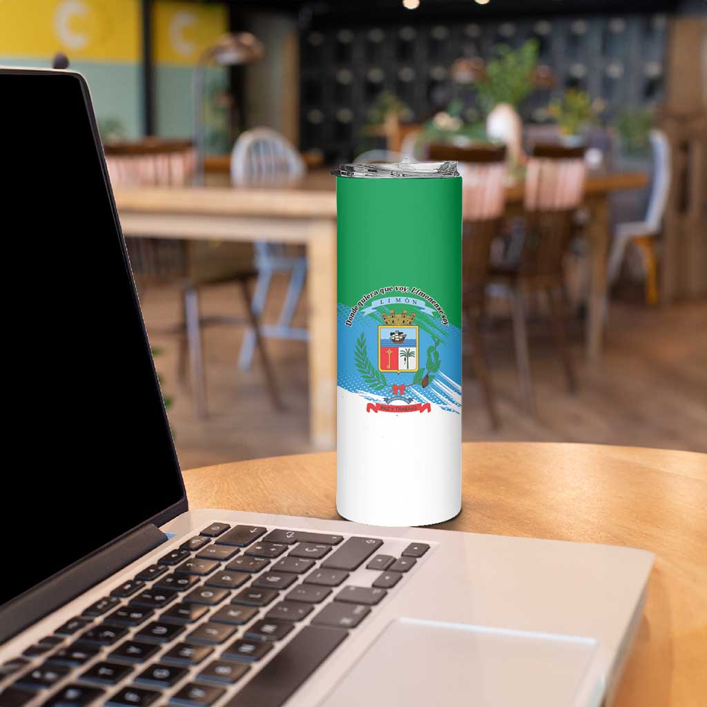 Costa Rica Limón Province Skinny Tumbler Donde Quiera Que Voy Limonense Soy - Wonder Print Shop
