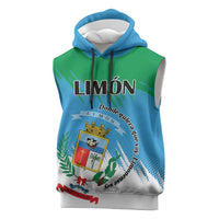 Personalized Costa Rica Limón Province Sleeveless Hoodie Donde Quiera Que Voy Limonense Soy - Wonder Print Shop