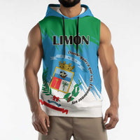 Personalized Costa Rica Limón Province Sleeveless Hoodie Donde Quiera Que Voy Limonense Soy - Wonder Print Shop