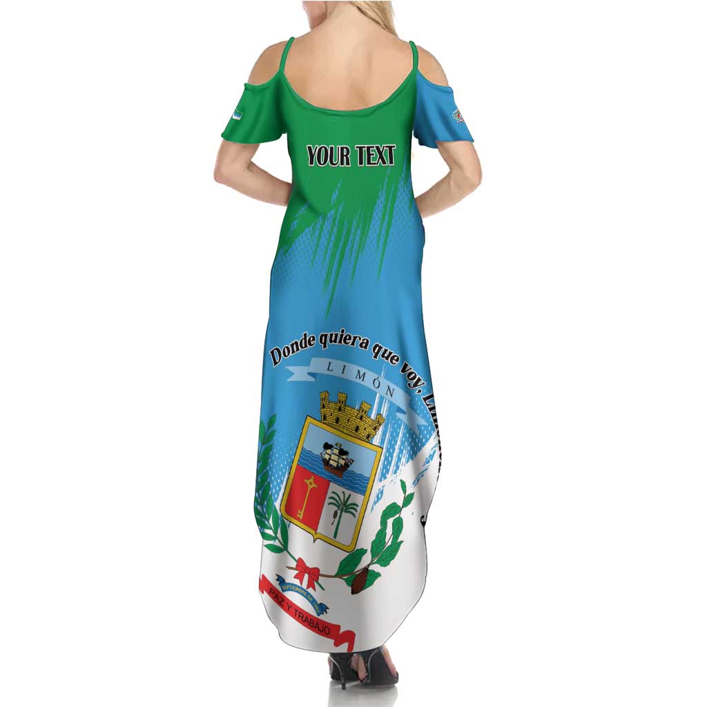 Personalized Costa Rica Limón Province Summer Maxi Dress Donde Quiera Que Voy Limonense Soy - Wonder Print Shop