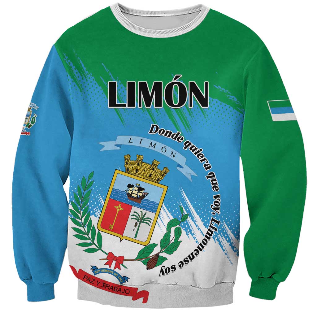 Personalized Costa Rica Limón Province Sweatshirt Donde Quiera Que Voy Limonense Soy - Wonder Print Shop