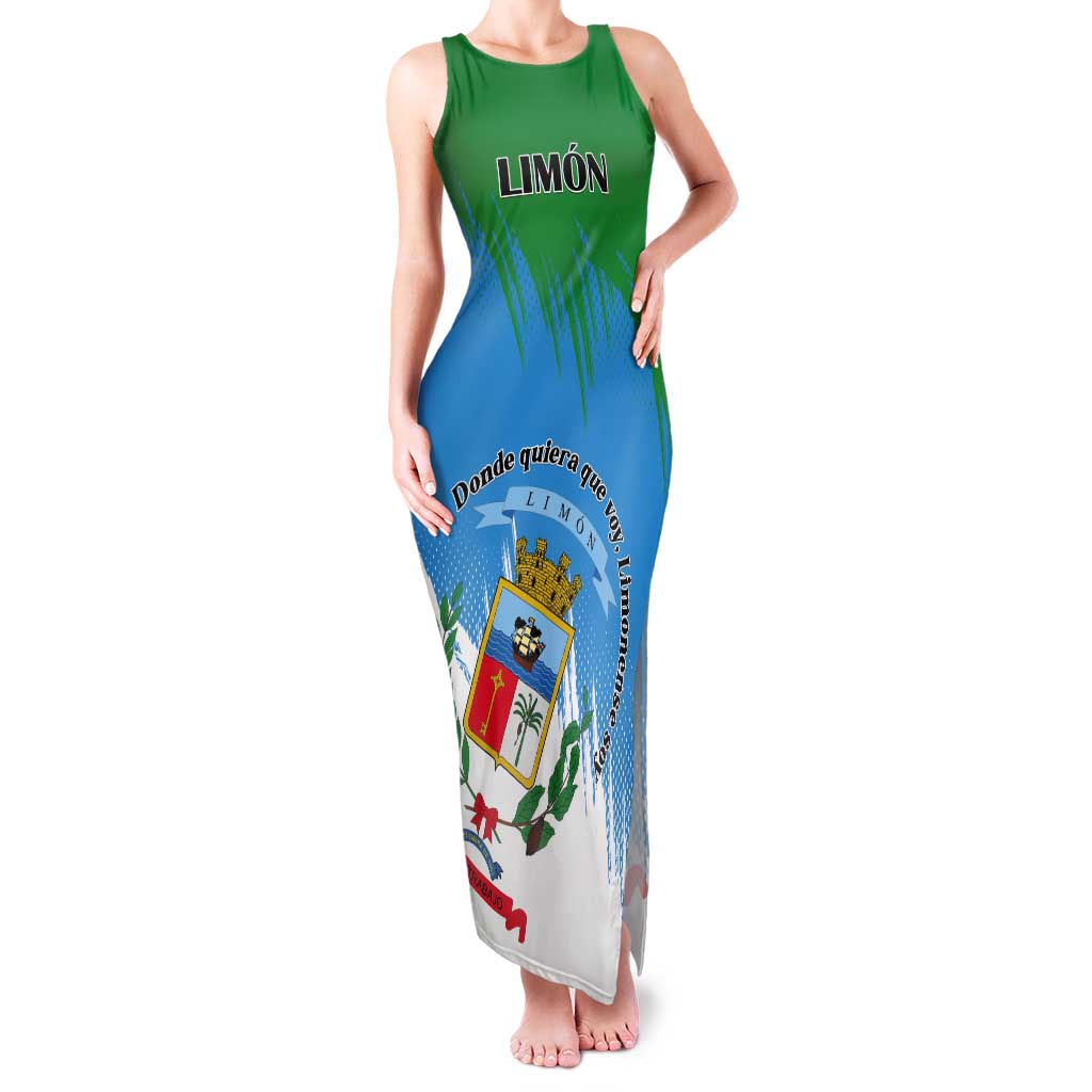 Personalized Costa Rica Limón Province Tank Maxi Dress Donde Quiera Que Voy Limonense Soy - Wonder Print Shop