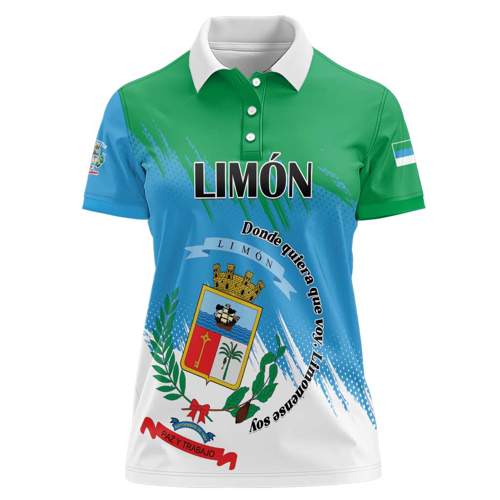 Personalized Costa Rica Limón Province Women Polo Shirt Donde Quiera Que Voy Limonense Soy - Wonder Print Shop