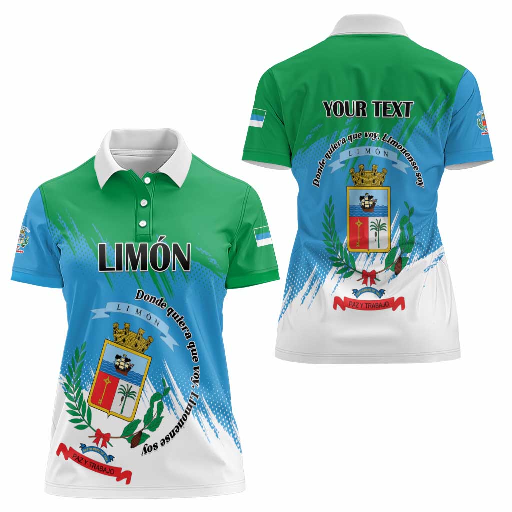 Personalized Costa Rica Limón Province Women Polo Shirt Donde Quiera Que Voy Limonense Soy - Wonder Print Shop