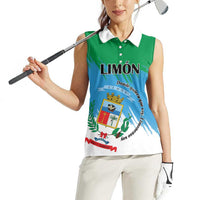 Personalized Costa Rica Limón Province Women Sleeveless Polo Shirt Donde Quiera Que Voy Limonense Soy - Wonder Print Shop