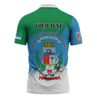 Personalized Costa Rica Limón Province Zipper Polo Shirt Donde Quiera Que Voy Limonense Soy - Wonder Print Shop
