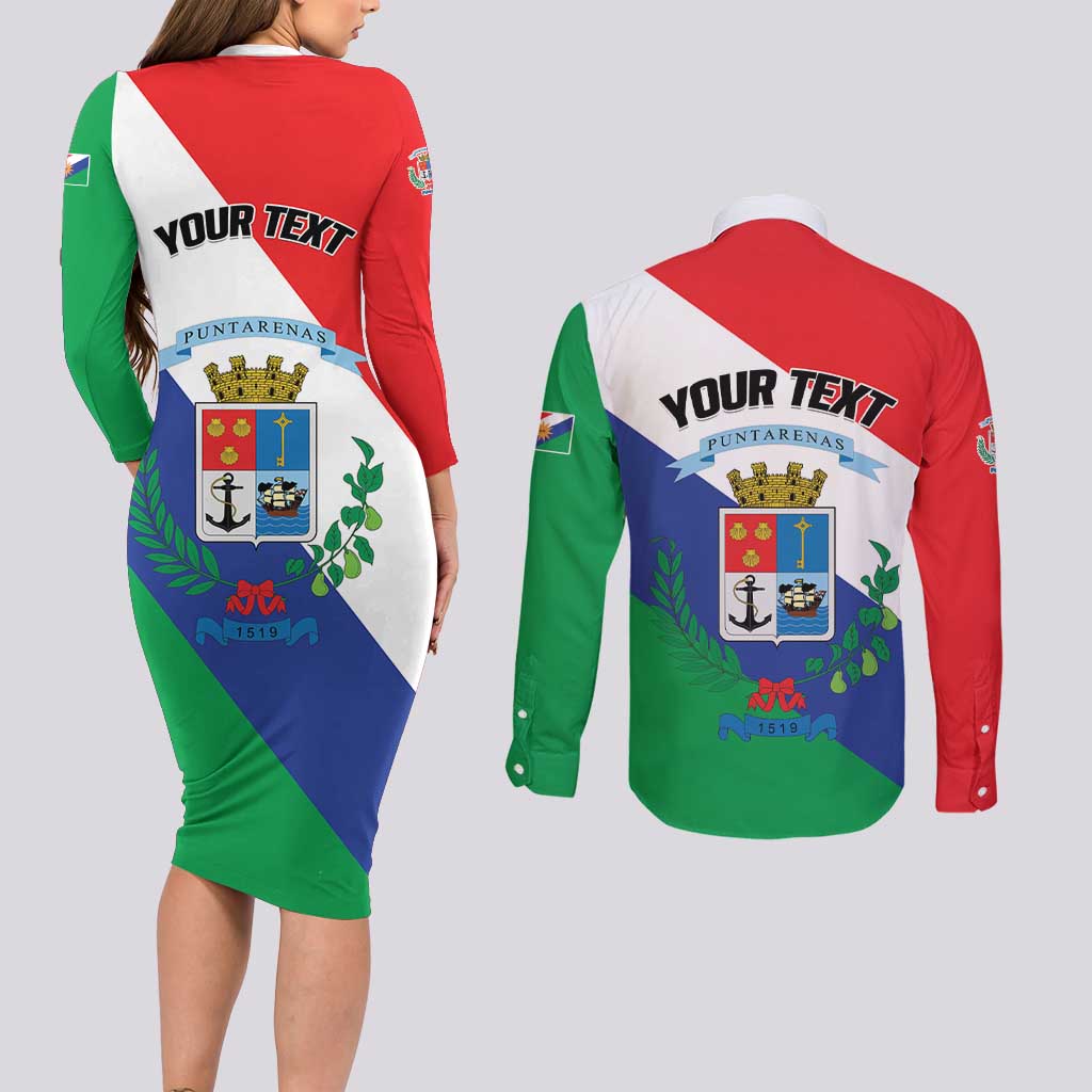 Personalized Costa Rica Puntarenas Province Since 1519 Couples Matching Long Sleeve Bodycon Dress and Long Sleeve Button Shirt - Wonder Print Shop