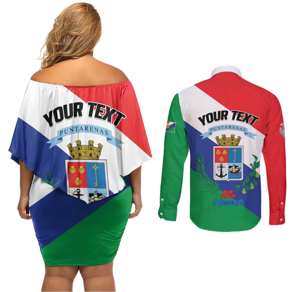 Personalized Costa Rica Puntarenas Province Since 1519 Couples Matching Off Shoulder Short Dress and Long Sleeve Button Shirt - Wonder Print Shop