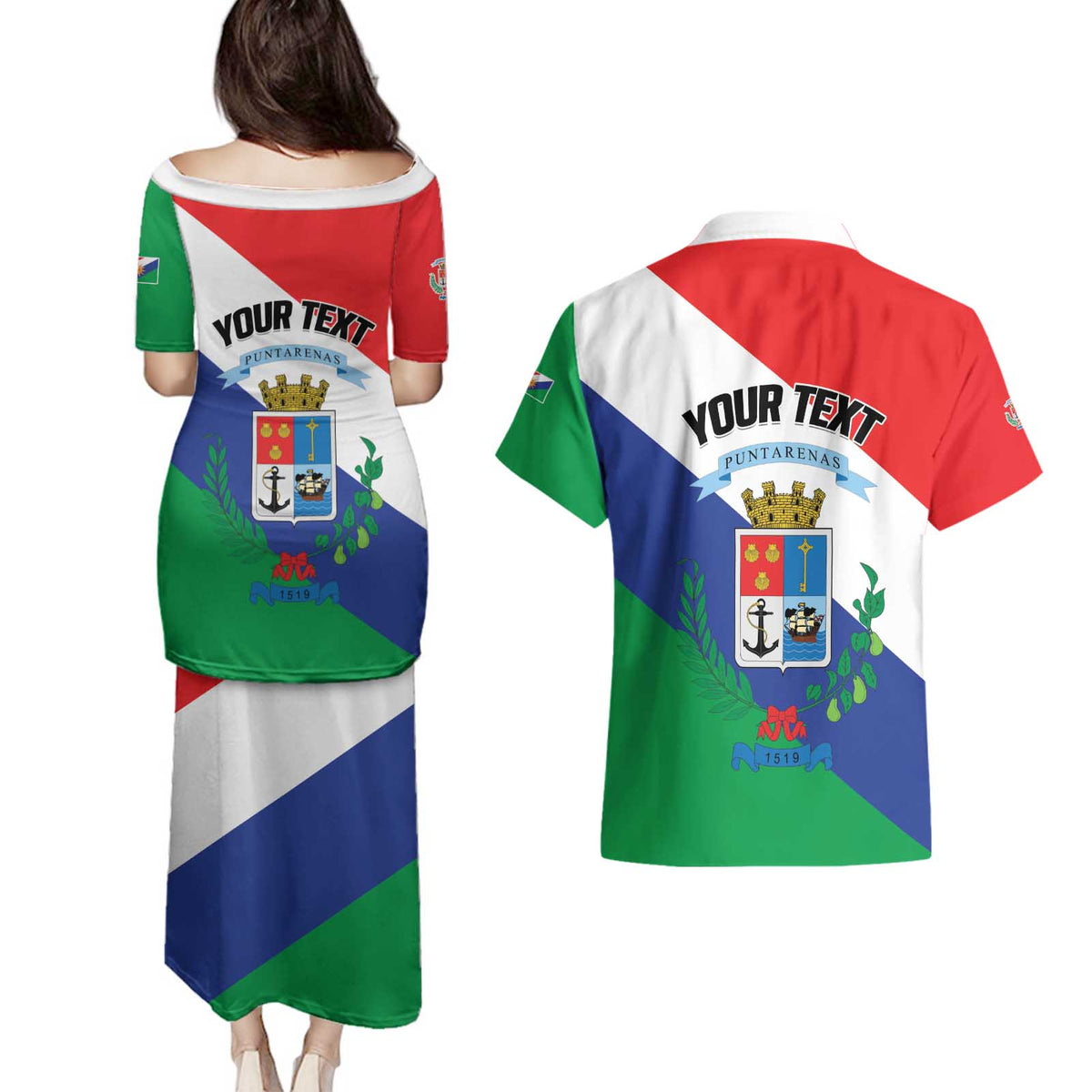 Personalized Costa Rica Puntarenas Province Since 1519 Couples Matching Puletasi and Hawaiian Shirt - Wonder Print Shop