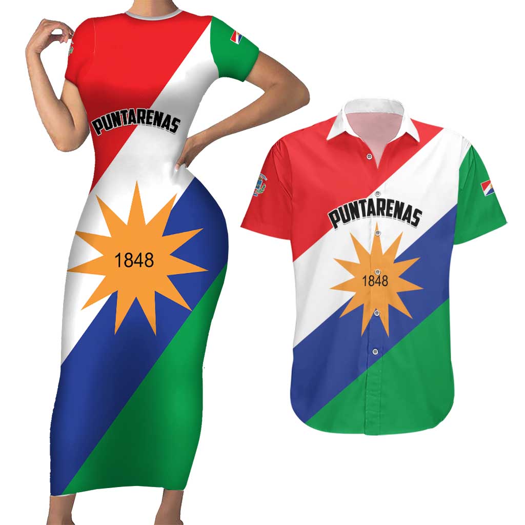 Personalized Costa Rica Puntarenas Province Since 1519 Couples Matching Short Sleeve Bodycon Dress and Hawaiian Shirt - Wonder Print Shop