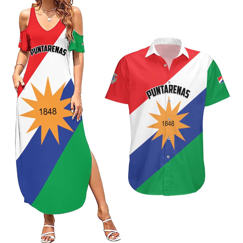 Personalized Costa Rica Puntarenas Province Since 1519 Couples Matching Summer Maxi Dress and Hawaiian Shirt - Wonder Print Shop