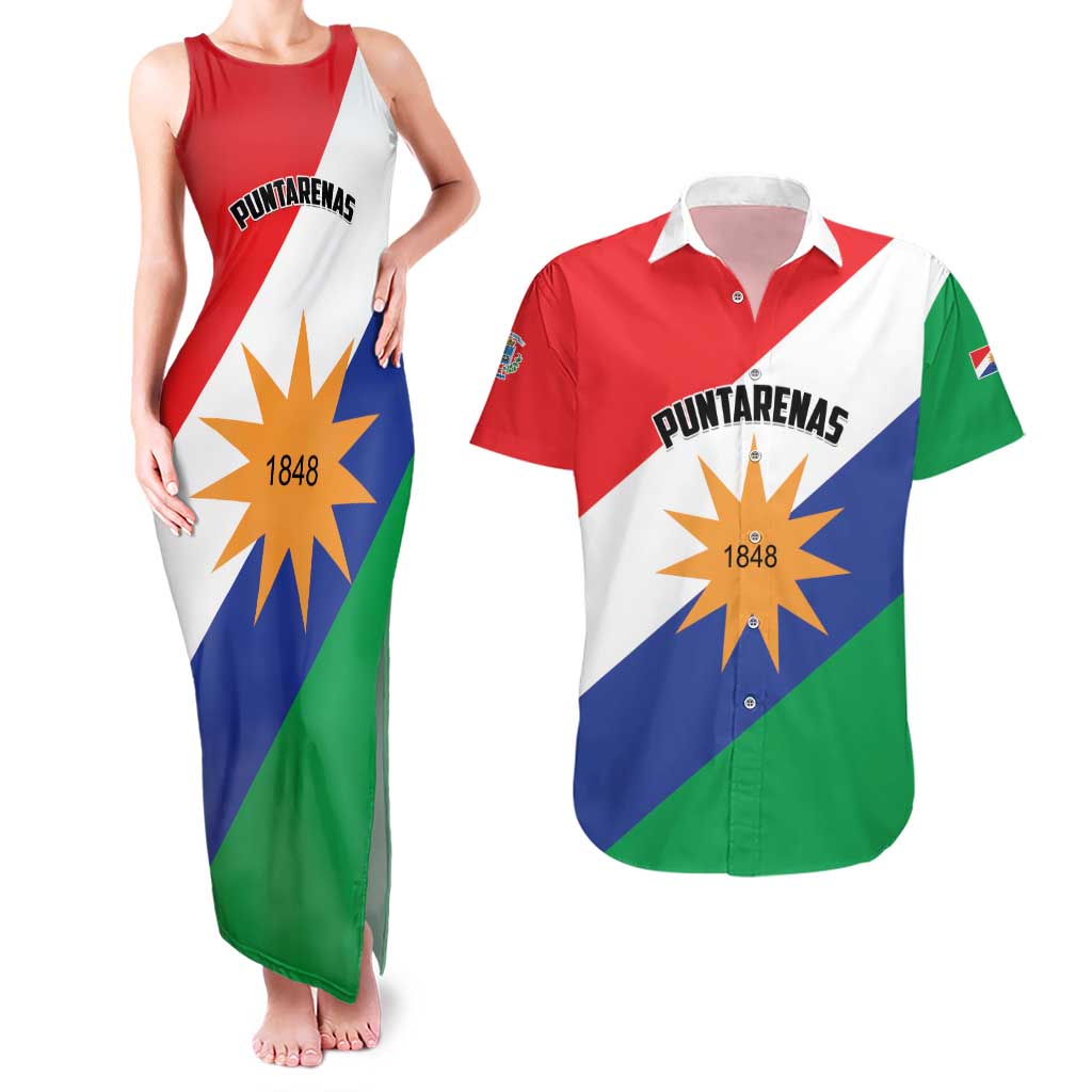 Personalized Costa Rica Puntarenas Province Since 1519 Couples Matching Tank Maxi Dress and Hawaiian Shirt - Wonder Print Shop