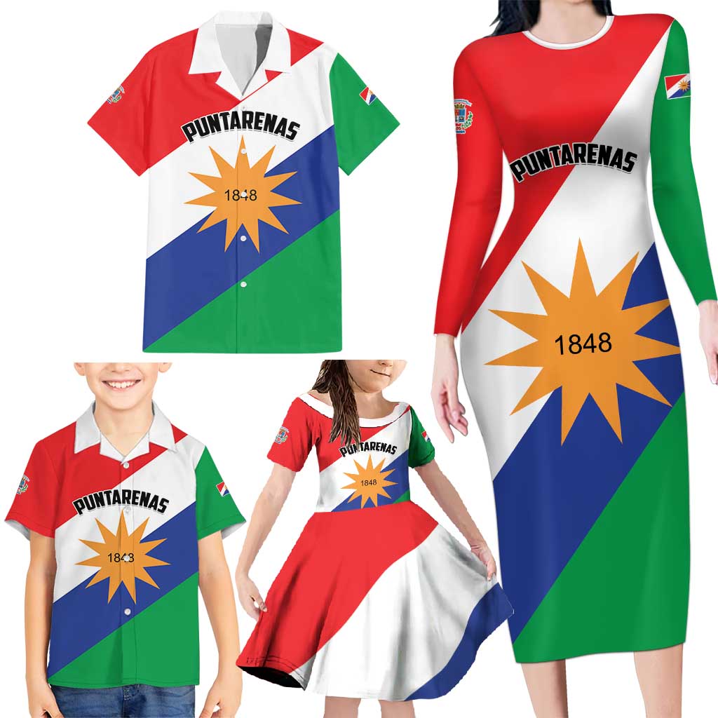 Personalized Costa Rica Puntarenas Province Since 1519 Family Matching Long Sleeve Bodycon Dress and Hawaiian Shirt - Wonder Print Shop