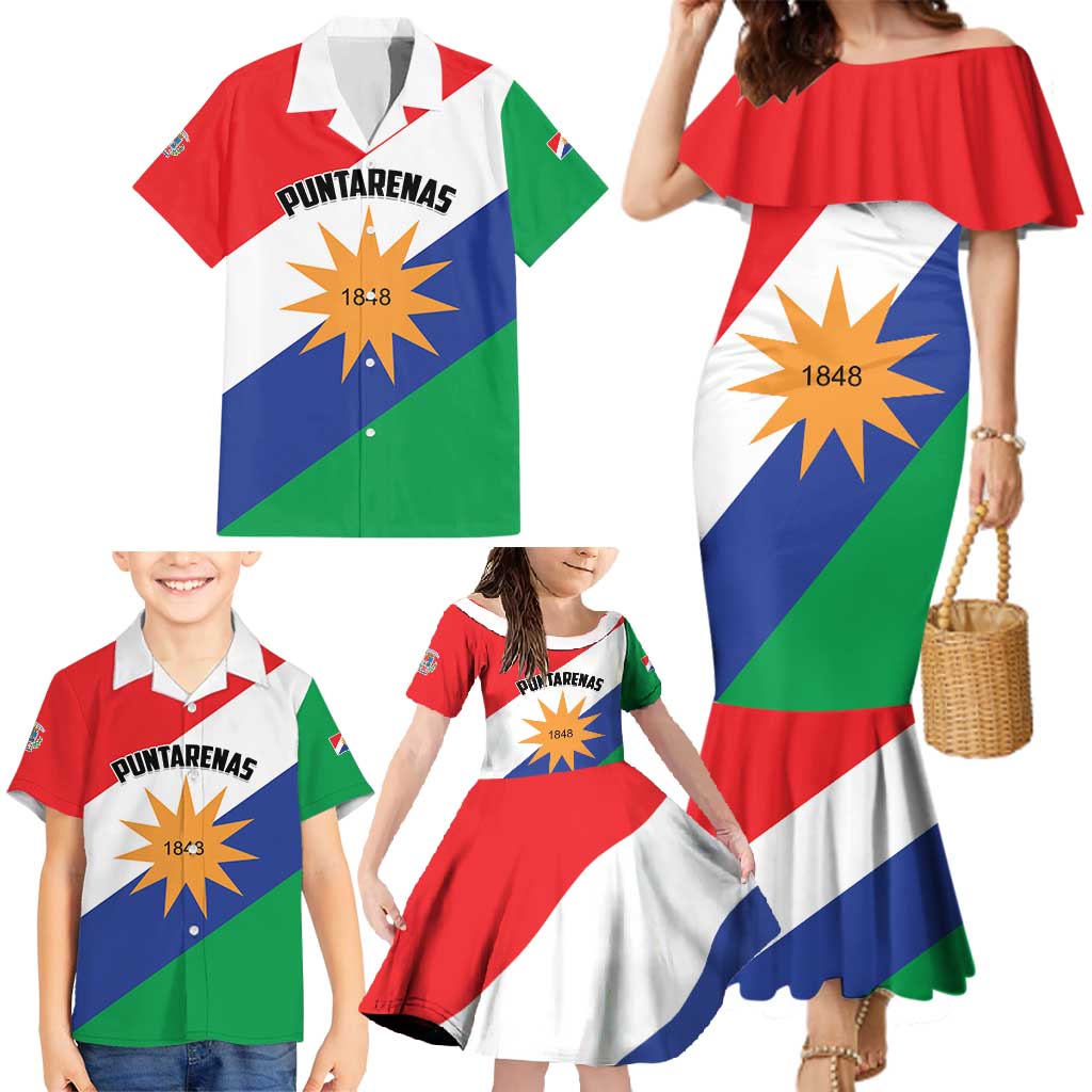 Personalized Costa Rica Puntarenas Province Since 1519 Family Matching Mermaid Dress and Hawaiian Shirt - Wonder Print Shop