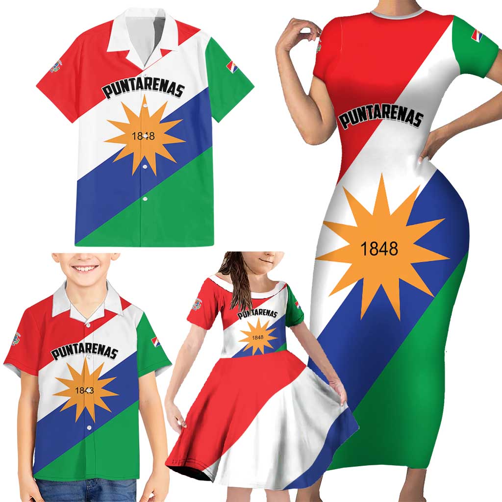 Personalized Costa Rica Puntarenas Province Since 1519 Family Matching Short Sleeve Bodycon Dress and Hawaiian Shirt - Wonder Print Shop
