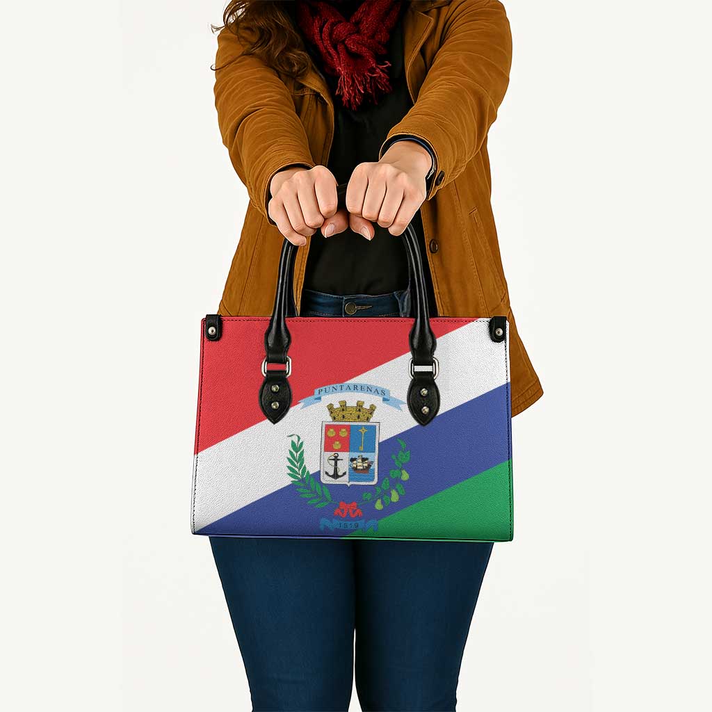 Costa Rica Puntarenas Province Since 1519 Leather Bag - Wonder Print Shop