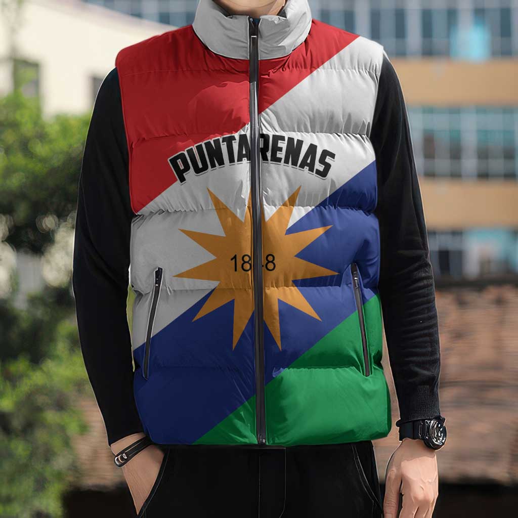 Personalized Costa Rica Puntarenas Province Since 1519 Sleeveless Puffer Jacket - Wonder Print Shop