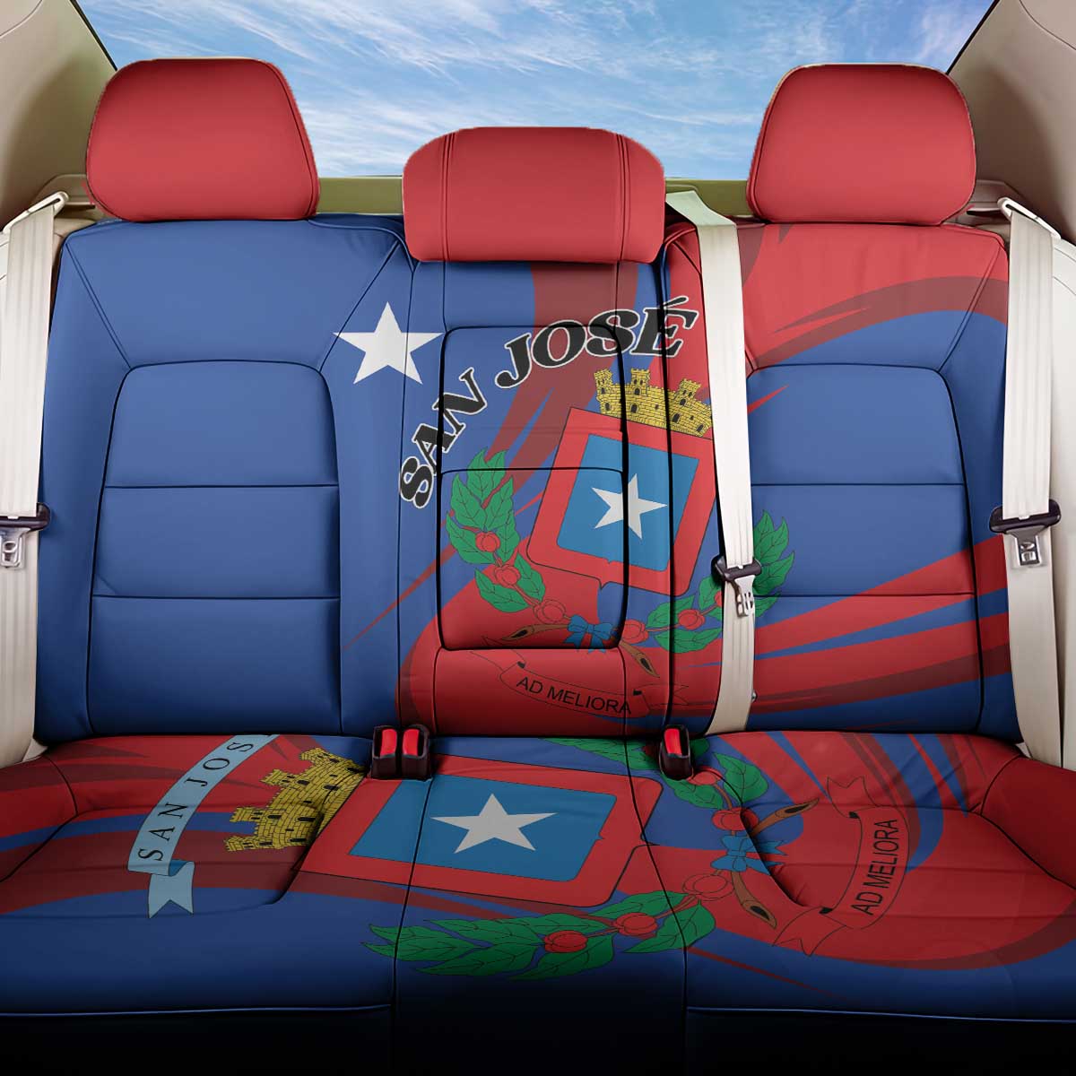 Costa Rica San José Back Car Seat Cover Ad Meliora - Wonder Print Shop