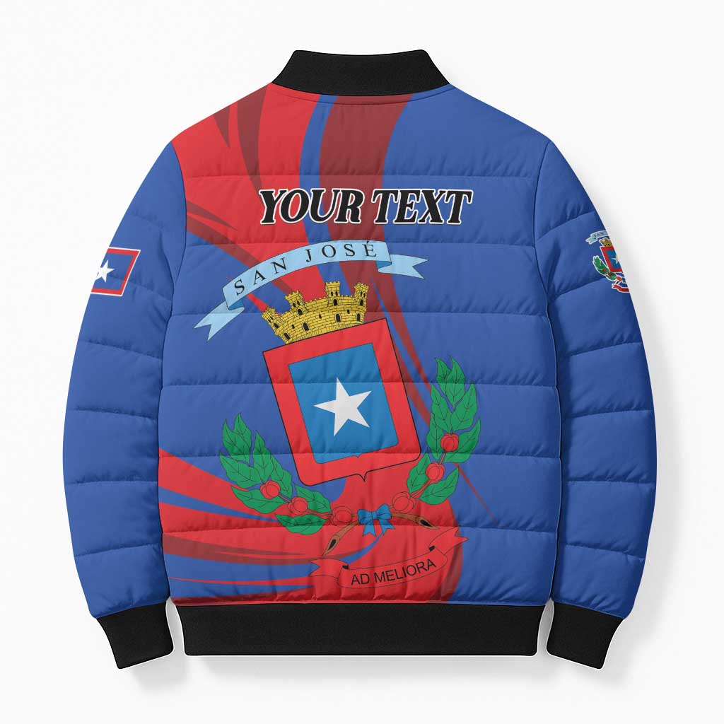 Personalized Costa Rica San José Bomber Puffer Jacket Ad Meliora - Wonder Print Shop